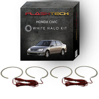 Honda Civic White LED Halo Headlight Kit 2004-2005