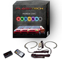 Honda Civic V.3 Fusion Color Change LED Halo Headlight Kit 1992-1995
