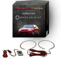 Honda Civic White LED Halo Headlight Kit 1992-1995