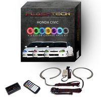 Honda Civic V.3 Fusion Color Change LED Halo Headlight Kit 1996-1998