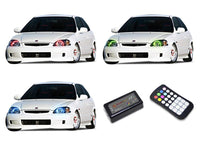 Honda Civic V.3 Fusion Color Change LED Halo Headlight Kit 1996-1998
