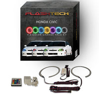 Honda Civic V.3 Fusion Color Change LED Halo Headlight Kit 1996-1998