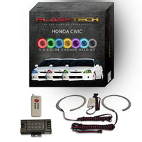 Honda Civic V.3 Fusion Color Change LED Halo Headlight Kit 1996-1998