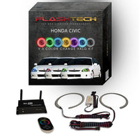 Honda Civic V.3 Fusion Color Change LED Halo Headlight Kit 1996-1998