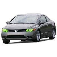 Honda Civic Coupe V.3 Fusion Color Change LED Halo Headlight Kit 2006-2008