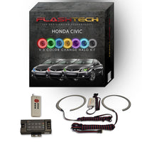 Honda Civic Coupe V.3 Fusion Color Change LED Halo Headlight Kit 2012-2013