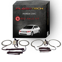 Honda Civic Sedan V.3 Fusion Color Change LED Halo Headlight Kit 2006-2008