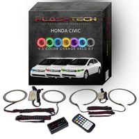Honda Civic Sedan V.3 Fusion Color Change LED Halo Headlight Kit 2006-2008