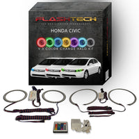 Honda Civic Sedan V.3 Fusion Color Change LED Halo Headlight Kit 2006-2008