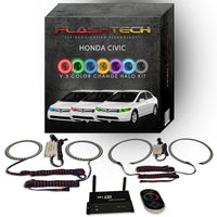 Honda Civic Sedan V.3 Fusion Color Change LED Halo Headlight Kit 2006-2008