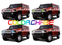Hummer H2 ColorChase LED Halo Headlight Kit 2003-2009