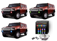 Hummer H2 V.3 Fusion Color Change LED Halo Fog Light Kit 2003-2009