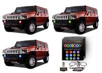 Hummer H2 V.3 Fusion Color Change LED Halo Fog Light Kit 2003-2009