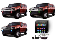 Hummer H2 V.3 Fusion Color Change LED Halo Fog Light Kit 2003-2009