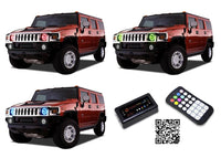 Hummer H2 V.3 Fusion Color Change LED Halo Headlight Kit 2003-2009