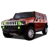 Hummer H2 ColorChase Headlight & LED Halo Fog Light Kit 2003-2009