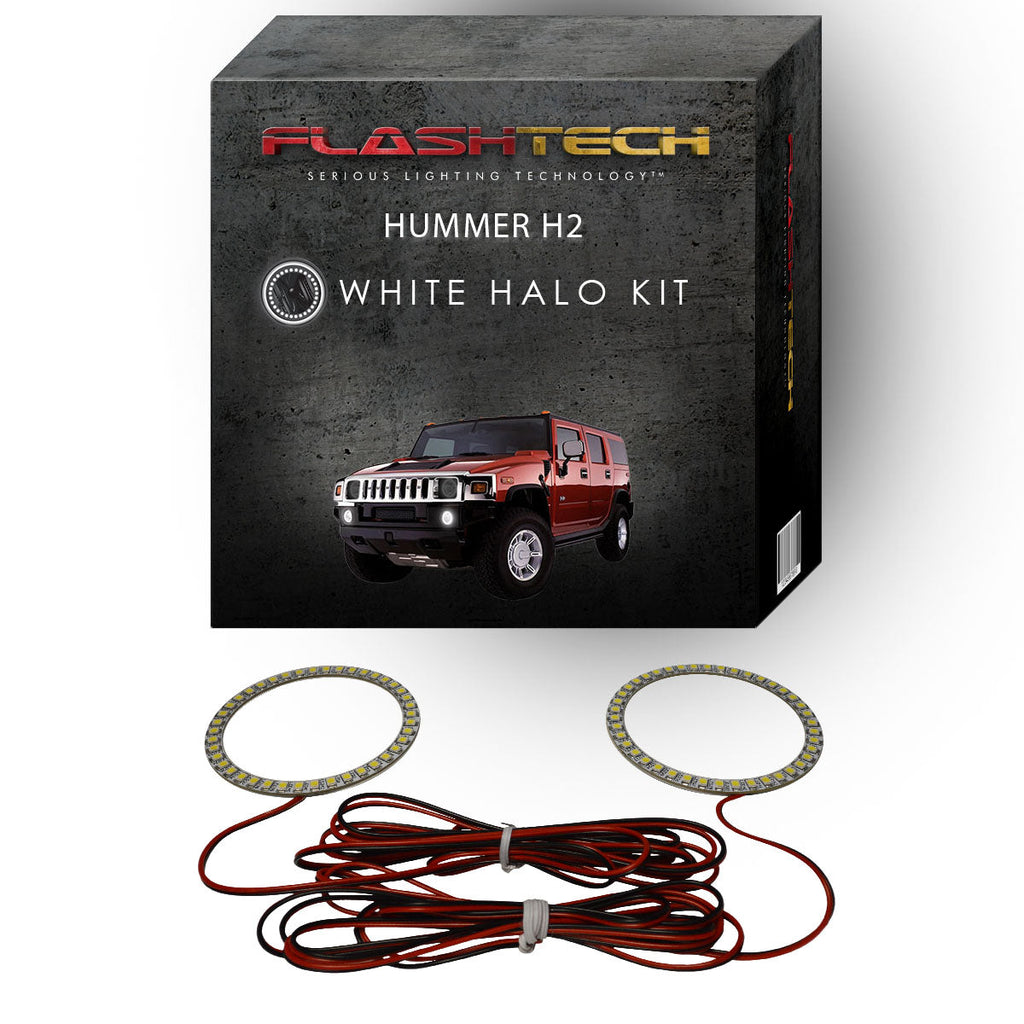 Hummer H2 White LED Halo Fog Light Kit 2003-2009