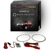 Hummer H2 White LED Halo Headlight Kit 2003-2009