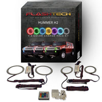 Hummer H2 V.3 Fusion Color Change Headlight & LED Halo Fog Light Kit 2003-2009