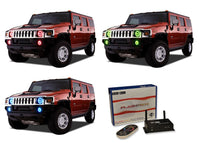Hummer H2 V.3 Fusion Color Change Headlight & LED Halo Fog Light Kit 2003-2009