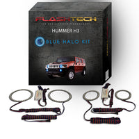 Hummer H3 V.3 Fusion Color Change Headlight & LED Halo Fog Light Kit 2006-2010