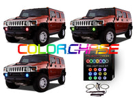 Hummer H3 ColorChase LED Halo Fog Light Kit 2006-2010
