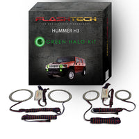 Hummer H3 V.3 Fusion Color Change Headlight & LED Halo Fog Light Kit 2006-2010