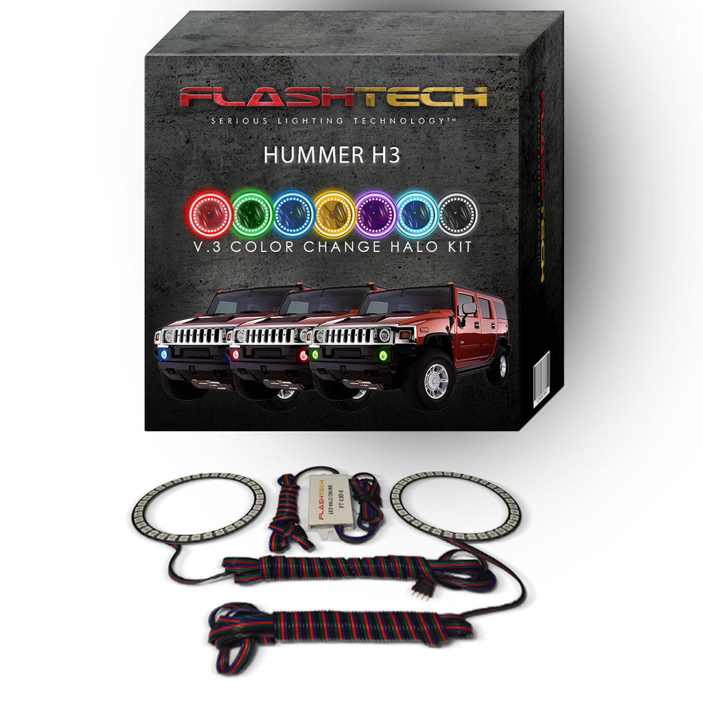 Hummer H3 V.3 Fusion Color Change LED Halo Fog Light Kit 2006-2010
