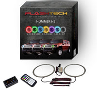 Hummer H3 V.3 Fusion Color Change LED Halo Headlight Kit 2006-2010
