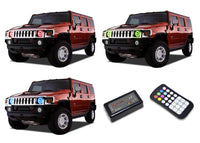 Hummer H3 V.3 Fusion Color Change LED Halo Headlight Kit 2006-2010