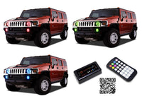 Hummer H3 V.3 Fusion Color Change Headlight & LED Halo Fog Light Kit 2006-2010