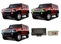 Hummer H3 V.3 Fusion Color Change Headlight & LED Halo Fog Light Kit 2006-2010