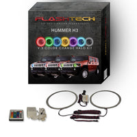 Hummer H3 V.3 Fusion Color Change LED Halo Headlight Kit 2006-2010