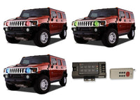 Hummer H3 V.3 Fusion Color Change LED Halo Headlight Kit 2006-2010