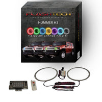 Hummer H3 V.3 Fusion Color Change LED Halo Headlight Kit 2006-2010