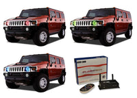 Hummer H3 V.3 Fusion Color Change LED Halo Headlight Kit 2006-2010