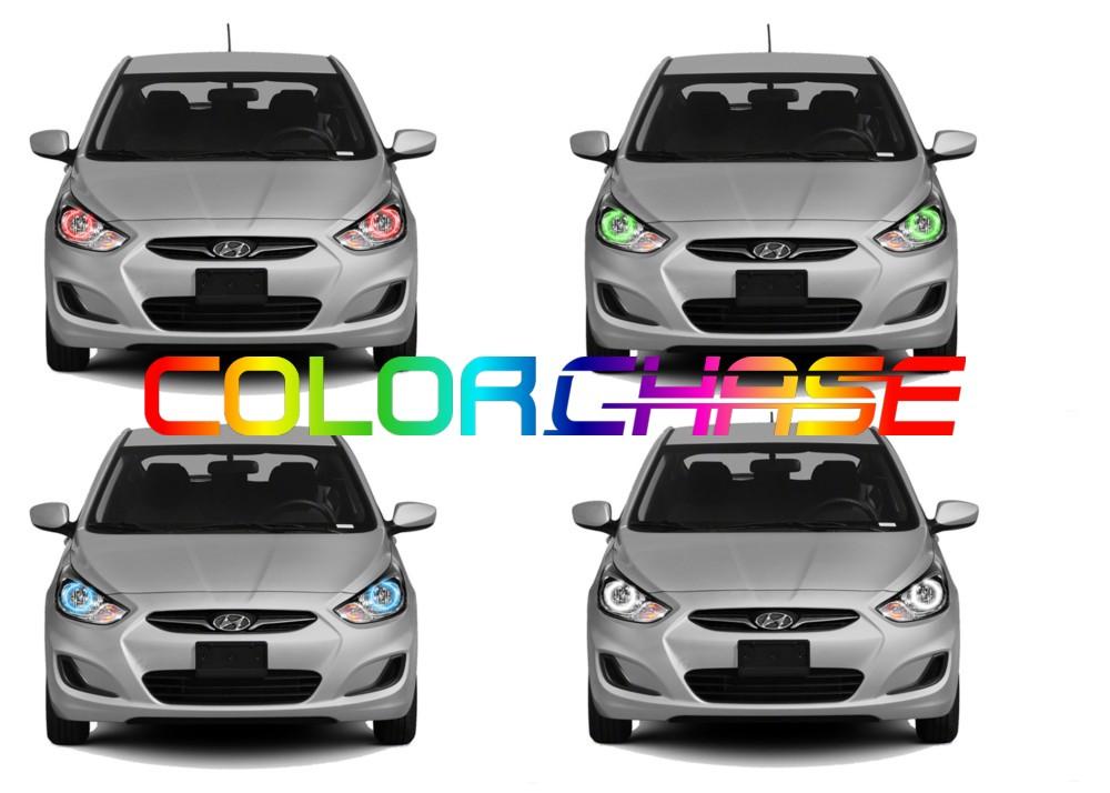 Hyundai Accent ColorChase LED Halo Headlight Kit 2012-2014
