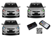 Hyundai Accent V.3 Fusion Color Change LED Halo Headlight Kit 2012-2014