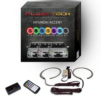 Hyundai Accent V.3 Fusion Color Change LED Halo Headlight Kit 2012-2014