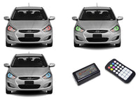 Hyundai Accent V.3 Fusion Color Change LED Halo Headlight Kit 2012-2014