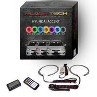 Hyundai Accent V.3 Fusion Color Change LED Halo Headlight Kit 2012-2014