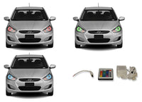 Hyundai Accent V.3 Fusion Color Change LED Halo Headlight Kit 2012-2014