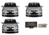 Hyundai Accent V.3 Fusion Color Change LED Halo Headlight Kit 2012-2014