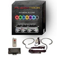 Hyundai Accent V.3 Fusion Color Change LED Halo Headlight Kit 2012-2014