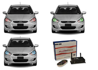 Hyundai Accent V.3 Fusion Color Change LED Halo Headlight Kit 2012-2014