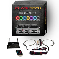 Hyundai Accent V.3 Fusion Color Change LED Halo Headlight Kit 2012-2014