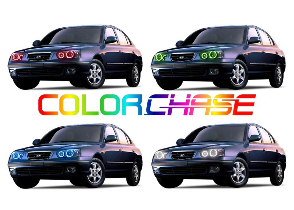 Hyundai Elantra ColorChase LED Halo Headlight Kit 2001-2003
