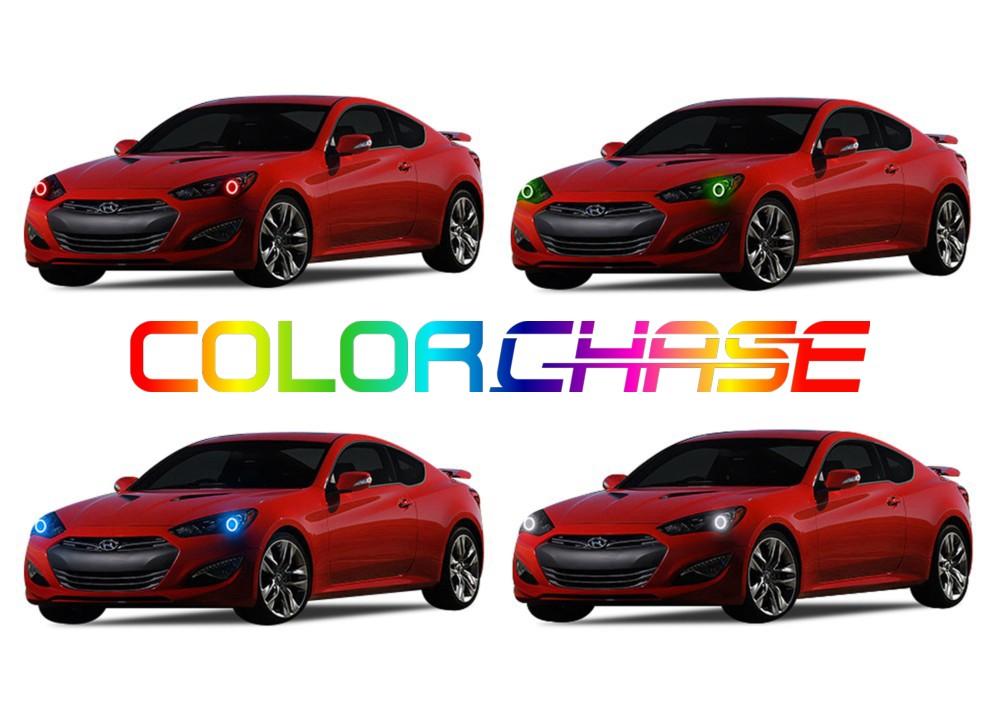 Hyundai Genesis Coupe ColorChase LED Halo Headlight Kit 2013-2016