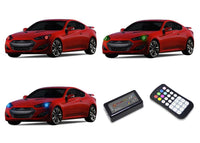 Hyundai Genesis Coupe V.3 Fusion Color Change LED Halo Headlight Kit 2013-2016