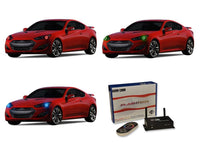 Hyundai Genesis Coupe V.3 Fusion Color Change LED Halo Headlight Kit 2013-2016